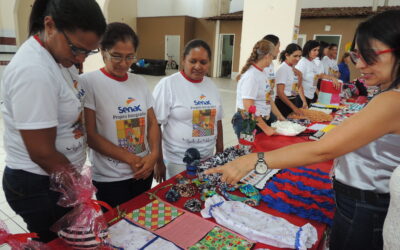 Turma desenvolve produtos com sobras de tecidos utilizados em sala de aula