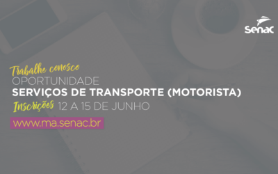 Lançado edital com vaga para motorista no Senac
