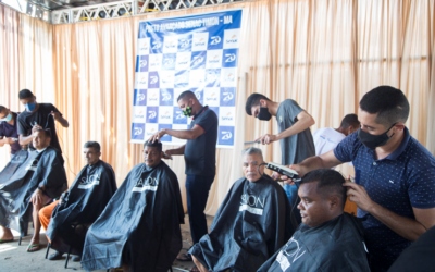 Ceasa Timon recebe ação social de alunos de barbearia do Senac