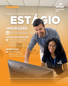 Leia mais sobre o artigo Senac Maranhão abre inscrições para processo seletivo de estágio