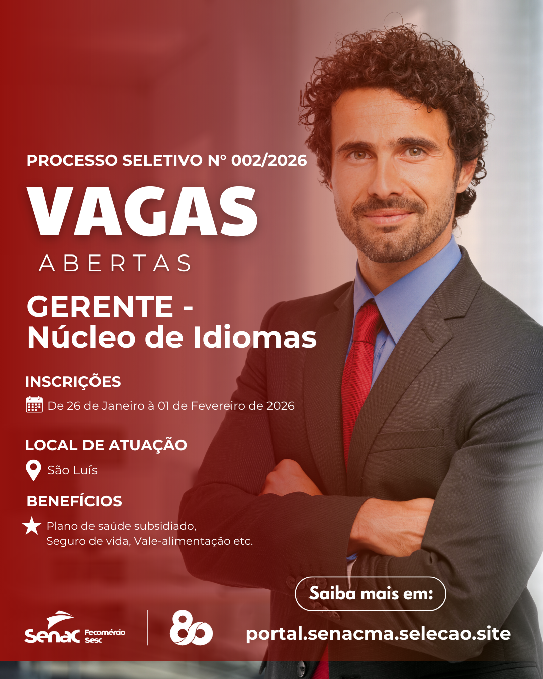 No momento, você está visualizando Senac Maranhão abre processo seletivo para Gerente da Unidade de Idiomas com salário de R$ 8,4 mil