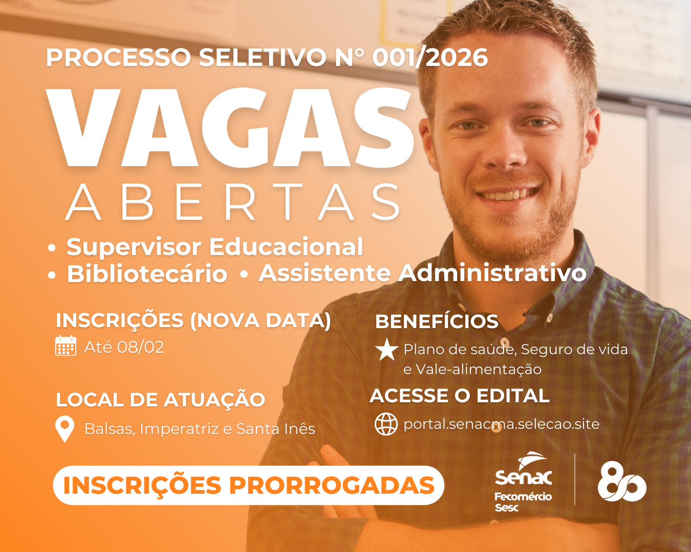 No momento, você está visualizando SENAC Maranhão prorroga inscrições de processo seletivo até 8 de fevereiro. Vagas para Imperatriz, Santa Inês e Balsas