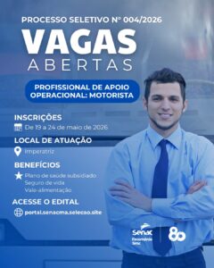 Leia mais sobre o artigo Senac Maranhão abre seletivo para motorista em Imperatriz