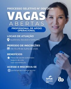 Leia mais sobre o artigo Seletivo do Senac Maranhão oferece vagas para Açailândia, Bacabal e Santa Inês